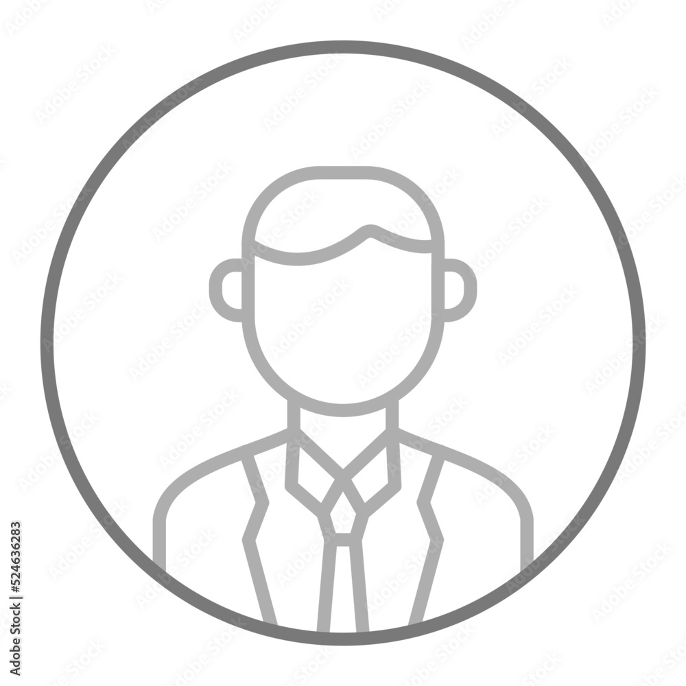 Profile Greyscale Line Icon Profile Greyscale Line Icon