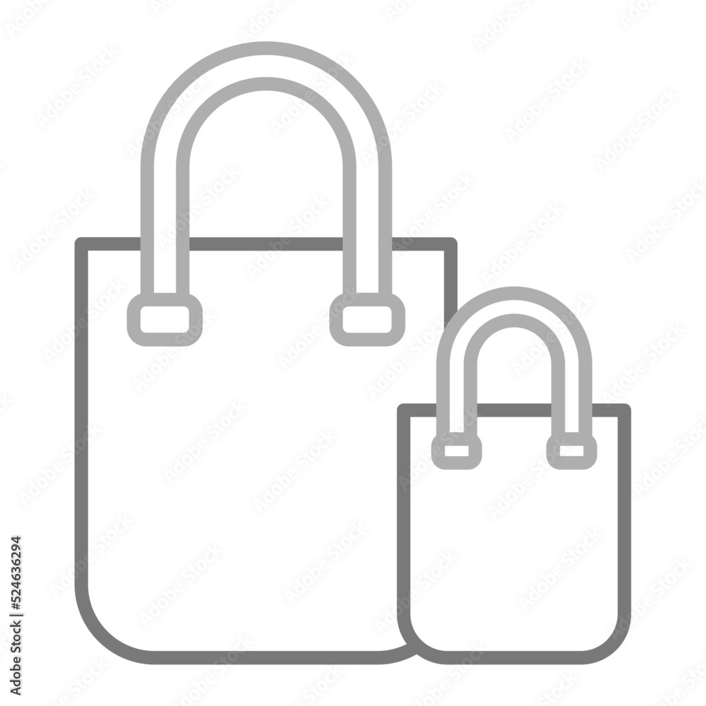 Shopping Bag Greyscale Line Icon Shopping Bag Greyscale Line Icon