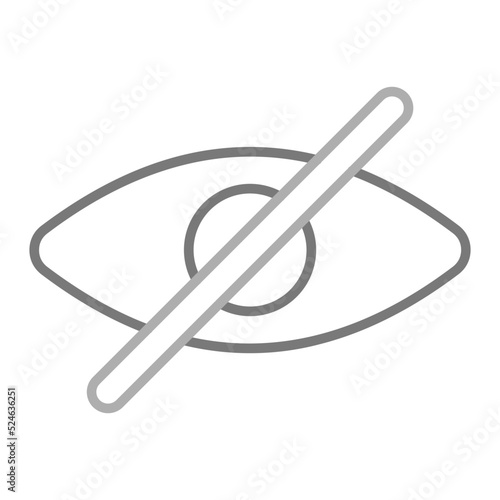 Hide Greyscale Line Icon