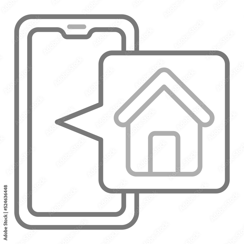 Home Greyscale Line Icon Home Greyscale Line Icon