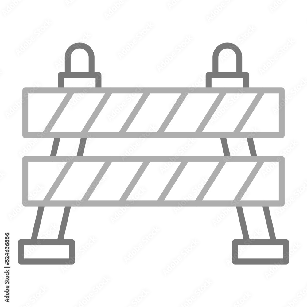 Barrier Greyscale Line Icon Barrier Greyscale Line Icon