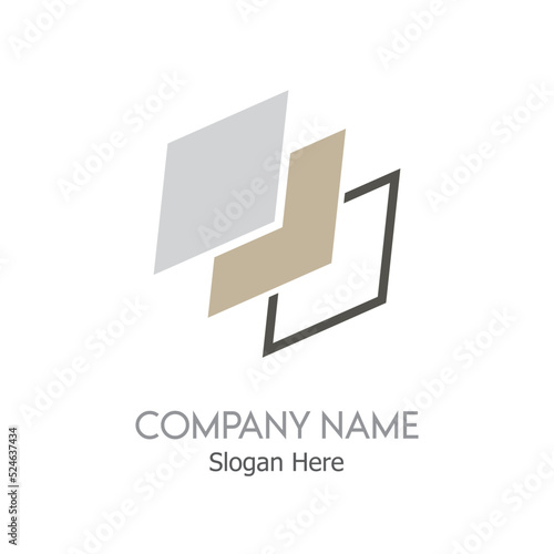 abstract logo design with white