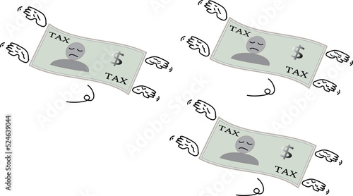 税金の支払いをイメージしたイラスト