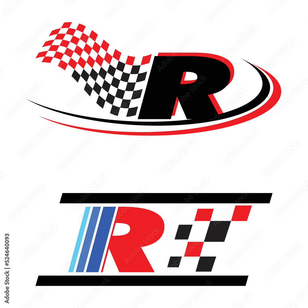 Obraz premium Race flag icon, simple design illustration vector
