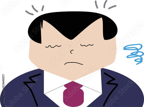 薄毛のビジネスマンのイラスト