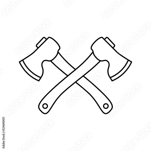 Coloring page with Axe for kids