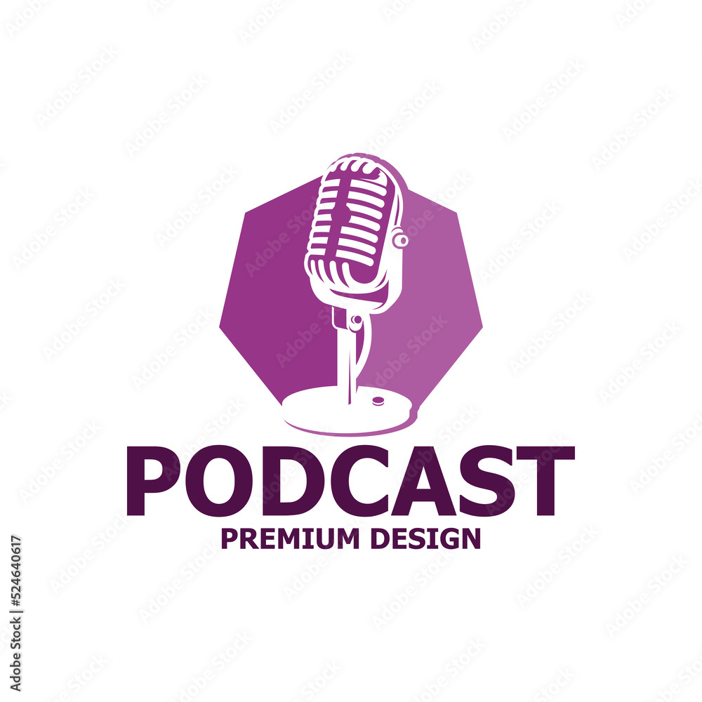 vector design podcast logo illustration vector design podcast logo illustration