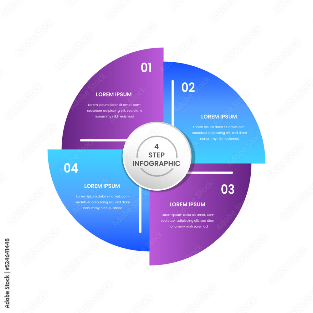 bussines infographic circle step for presentation bussines infographic circle step for presentation