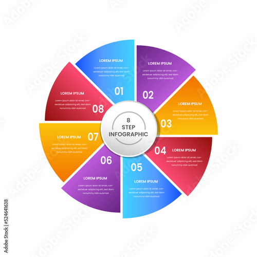 bussines infographic circle step for presentation