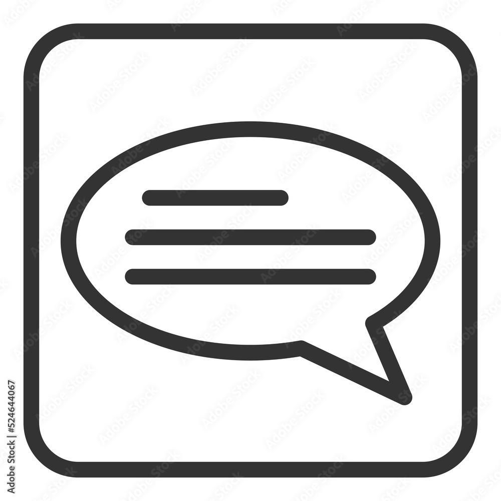 Text message received - icon, illustration on white background, outline style Text message received - icon, illustration on white background, outline style