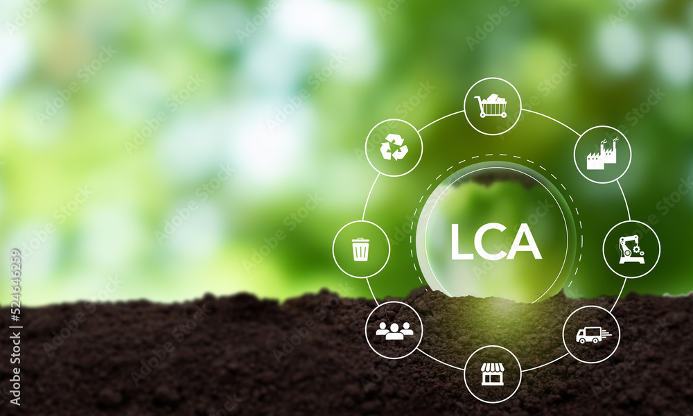 LCA, Life cycle assessment concept. Methodology for assessing