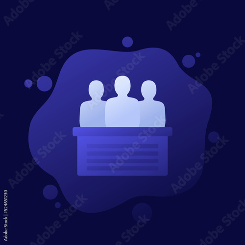 committee icon for web, vector design