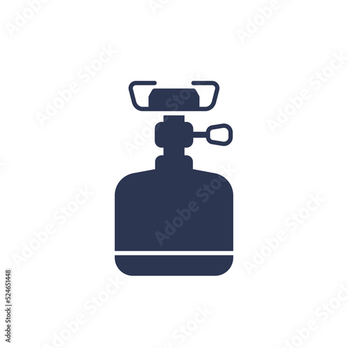 camping gas stove icon on white