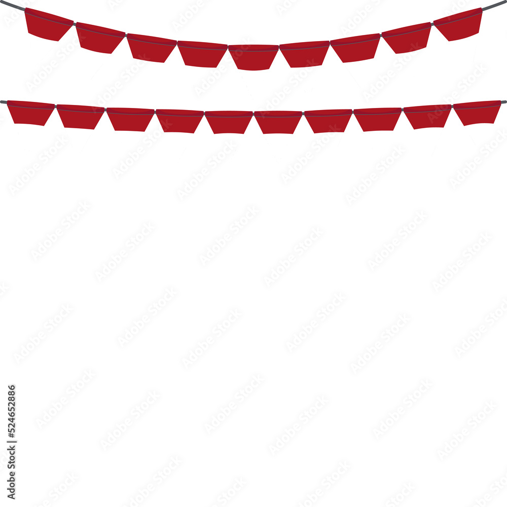 Red White Flag Hanging Banner Rope Burlap Bunting Red White Flag Hanging Banner Rope Burlap Bunting