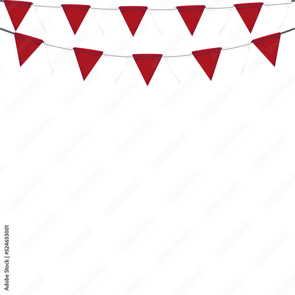 Red White Flag Hanging Banner Rope Burlap Bunting Red White Flag Hanging Banner Rope Burlap Bunting