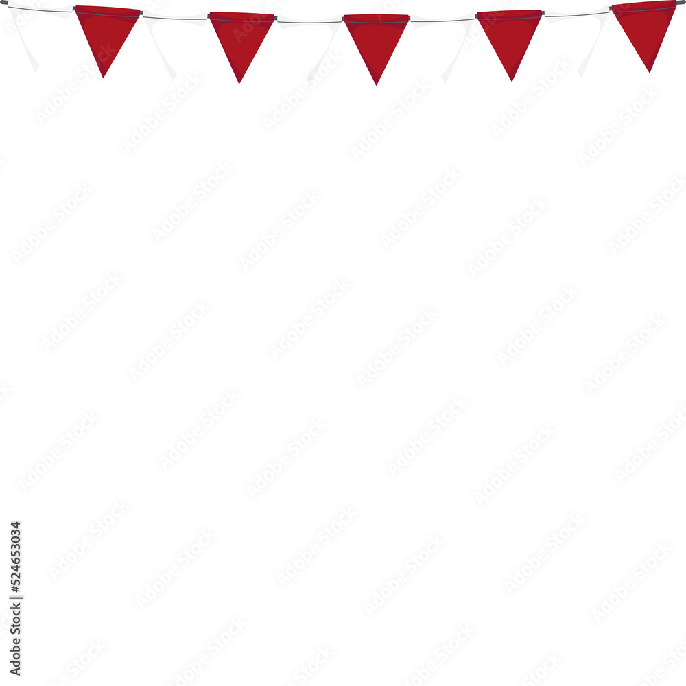 Red White Flag Hanging Banner Rope Burlap Bunting Red White Flag Hanging Banner Rope Burlap Bunting