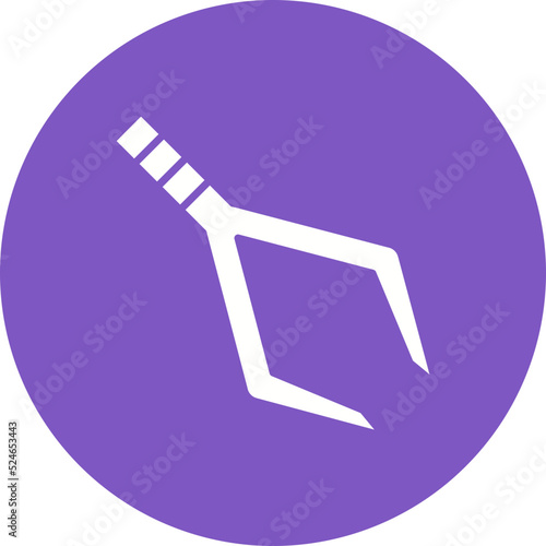 Tweezers Glyph Circle Background Icon