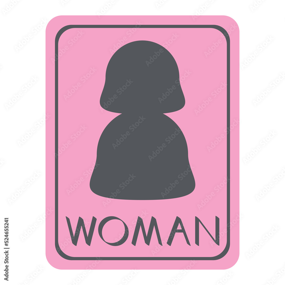 Toilet Restroom Woman Female Door Sign Symbol Logo Signage Board Notice Toilet Restroom Woman Female Door Sign Symbol Logo Signage Board Notice
