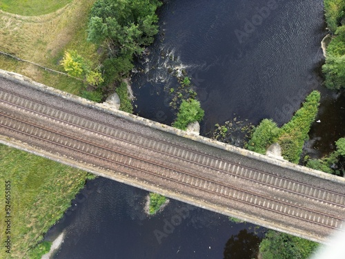 Arthington railway Viaduct, also known as Castley Viaduct or Wharfedale Viaduct, railway bridge crossing the Wharfe valley. Arthington in West Yorkshire photo