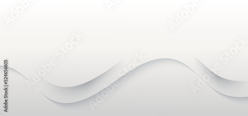 Abstract modern elegant white wavy and curved on clean background. Luxury concept.