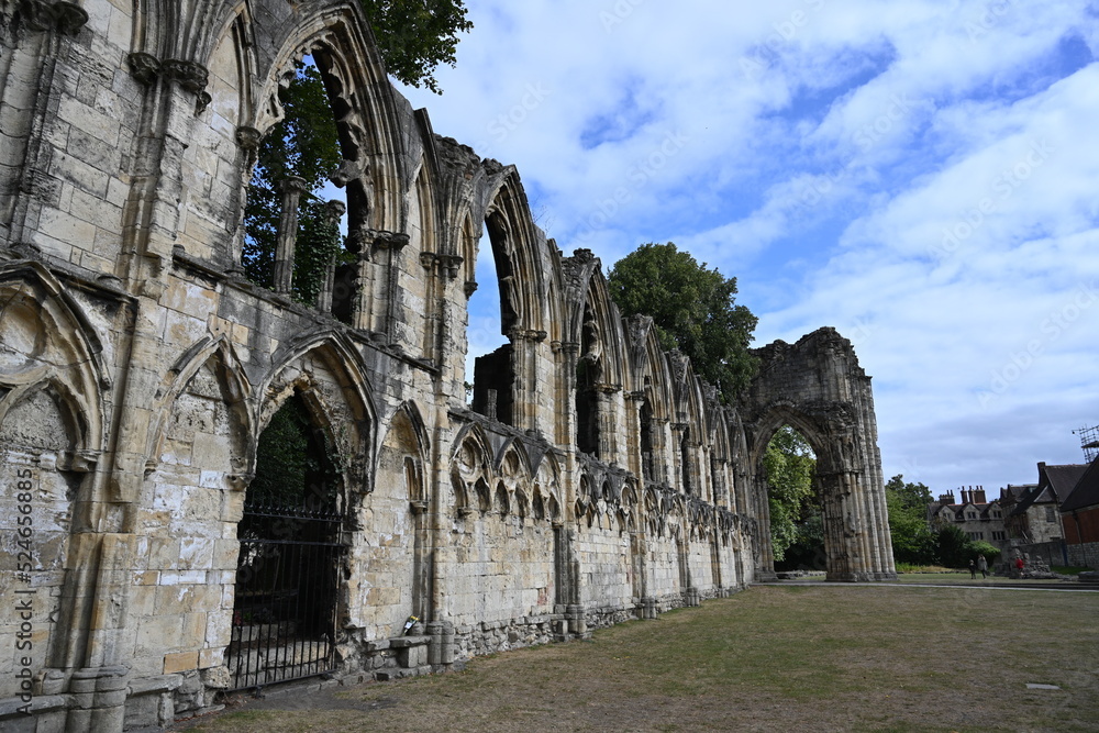 St Mary's Abbey  built in 1088.   ruins of a Benedictine monastery, York