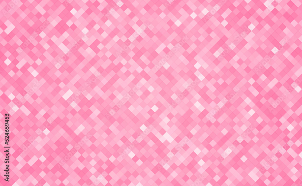 Abstract pink mosaic background, geometric elements
