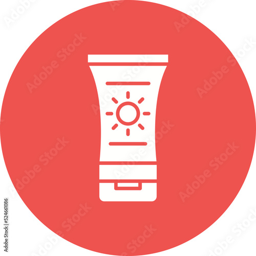 Sunscreen Glyph Circle Background Icon