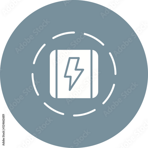 Energy Glyph Circle Background Icon