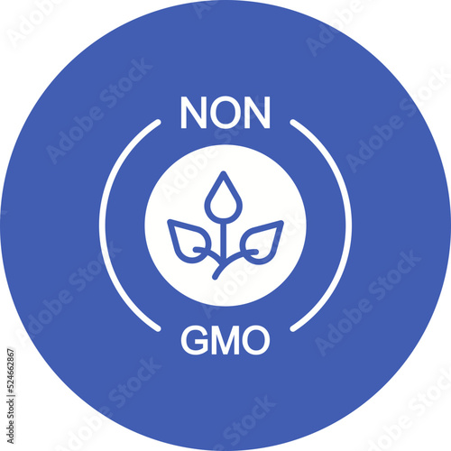Non Gmo Glyph Circle Background Icon