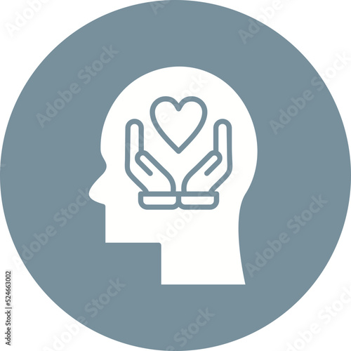 Selfcare Glyph Circle Background Icon