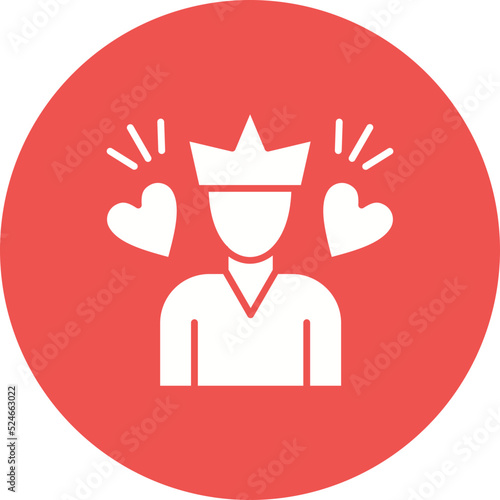 Self Esteem Glyph Circle Background Icon