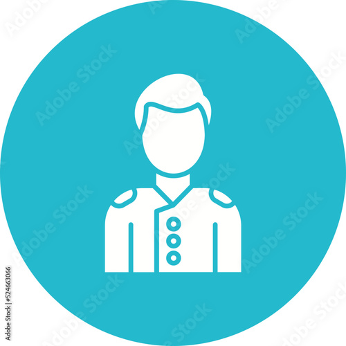 Concierge Glyph Circle Background Icon