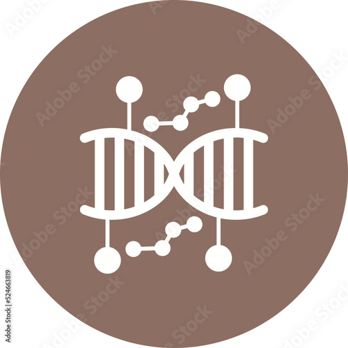 Genetic Engineering Glyph Circle Background Icon