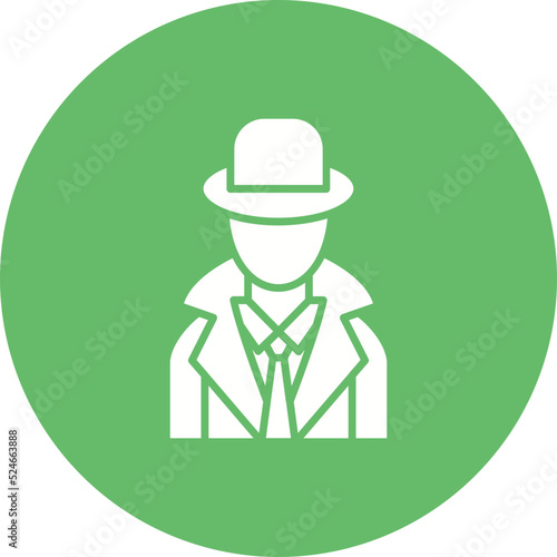 Espionage Glyph Circle Background Icon