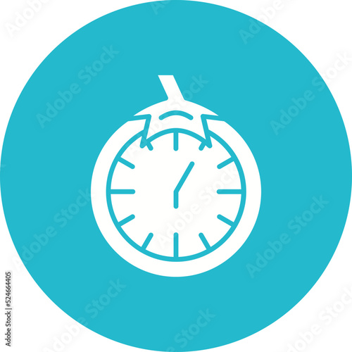 Pomodoro Technique Glyph Circle Background Icon