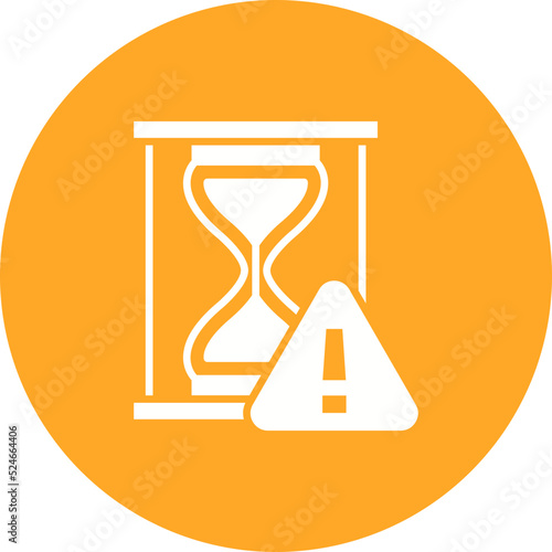 Procrastination Glyph Circle Background Icon