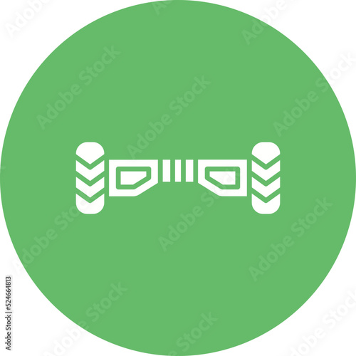 Hoverboard Glyph Circle Background Icon