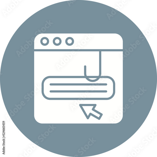 Clickbait Glyph Circle Background Icon