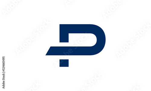 Initial letter P logo vector design