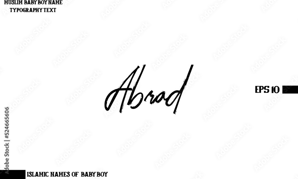 Abrad Alphabetical Text of Arabic Boy Name Abrad Alphabetical Text of Arabic Boy Name