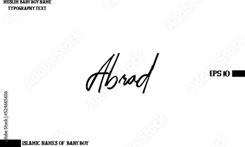 Abrad Alphabetical Text of Arabic Boy Name photo