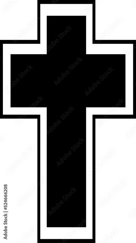black and white cross icon decoration black and white cross icon decoration
