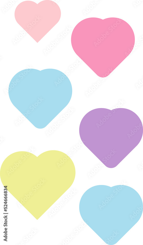 cute sweet colorful heart decoration