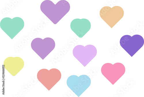 cute sweet colorful heart decoration