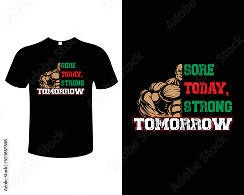 Vintage gym workout t-shirt design, typography gym workout, retro style vector t-shirt collection