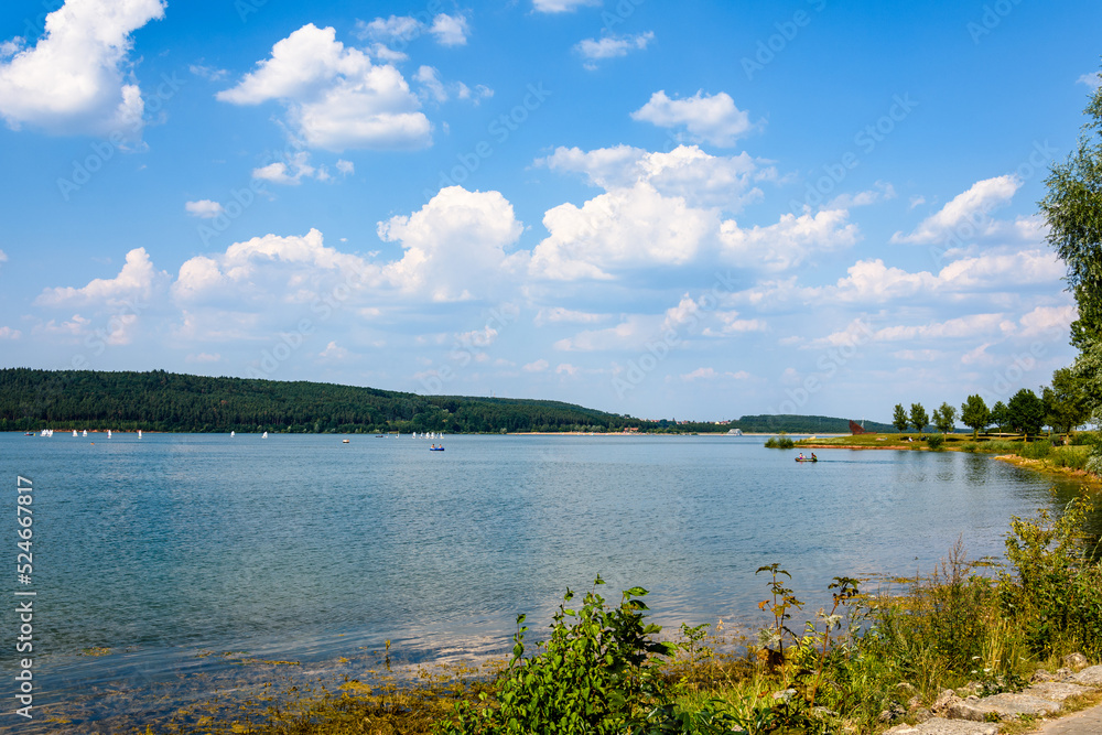Sommerlandschaft am Großen Brombachsee, Deutschland Sommerlandschaft am Großen Brombachsee, Deutschland