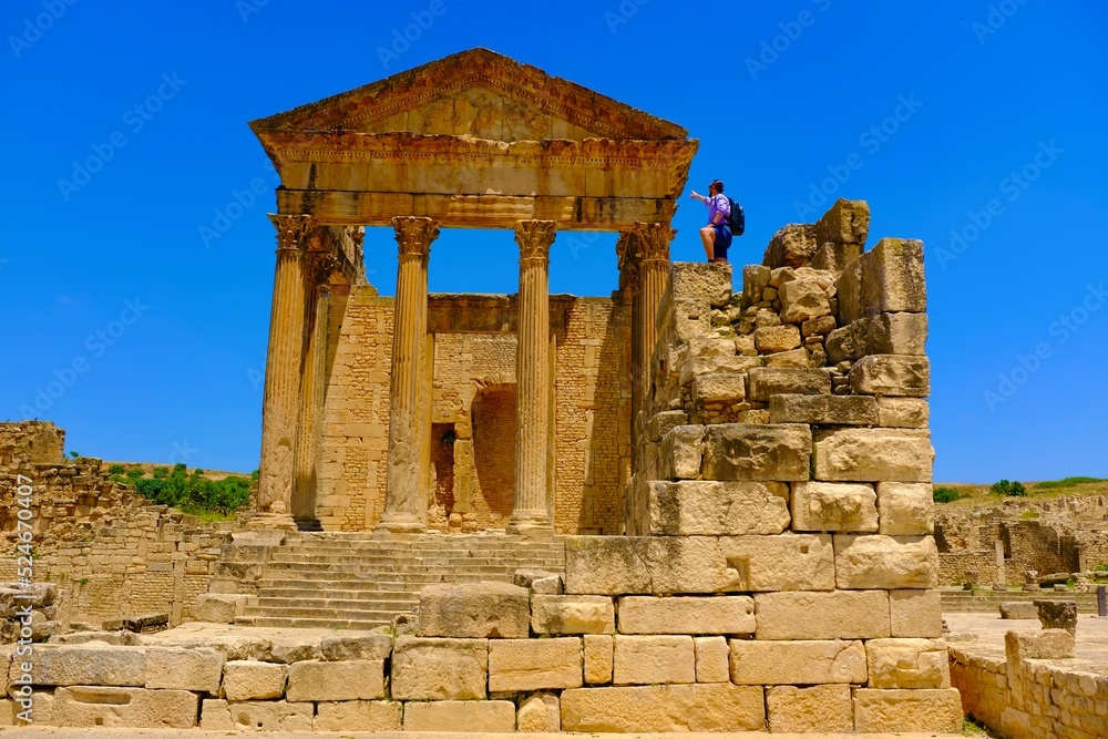 Römische Stadt Dougga in Tunesien 