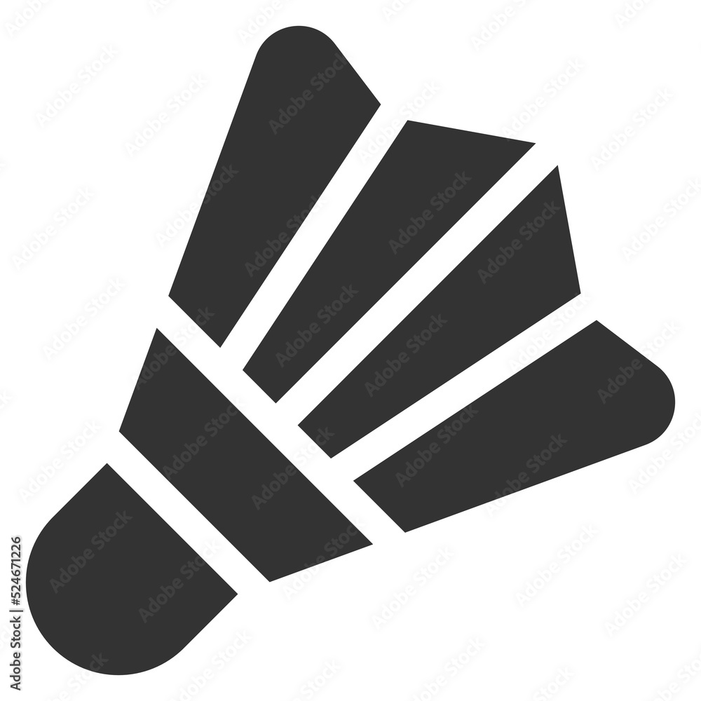 Badminton ball icon. Flat style vector illustration isolated on white background Badminton ball icon. Flat style vector illustration isolated on white background