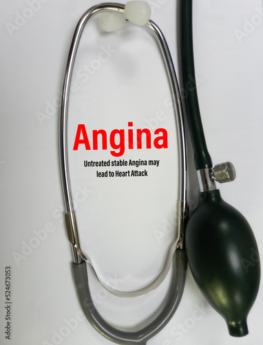 Canvas Print Angina or angina pectoris is a type of chest pain caused by reduced blood flow to heart
