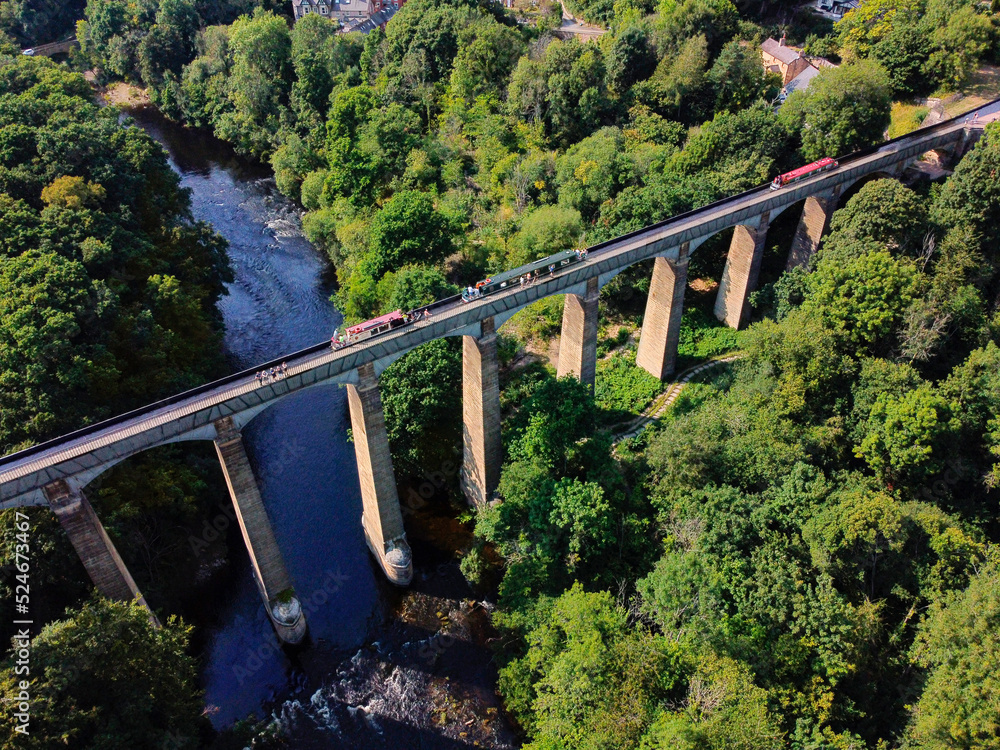 Aerial View Of The Pontcysyllte Aqueduct That Carries The Llangollen aerial-view-of-the-pontcysyllte-aqueduct-that-carries-the-llangollen